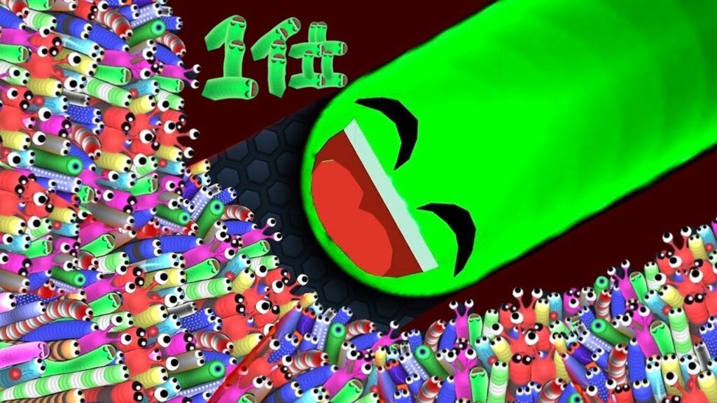 スリザリオで1位になったプレイがやばい【 slither.io  】