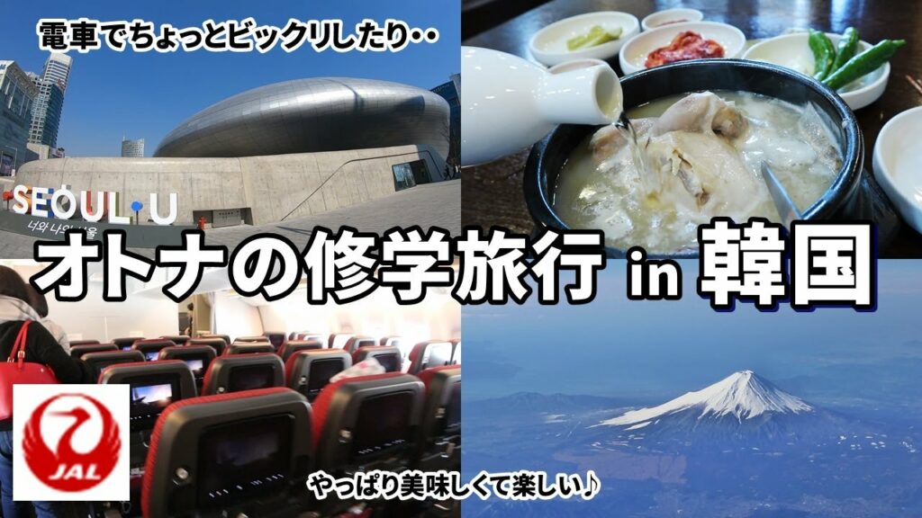 【オトナの修学旅行inソウル1】JALに乗って韓国へ  / 電車でビックリ! / やっぱり美容に良い料理♪ Seoul Korea Vlog1 / March Travel まーちトラベルの旅動画