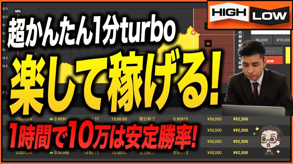 【※実践トレード公開】ゲーム感覚で稼ぐ!1分turboでぽちぽちするだけで月収200万〜3000万は稼げる必勝法!バイナリー 初心者 必勝法】【バイナリーオプション 】【投資】【FX】
