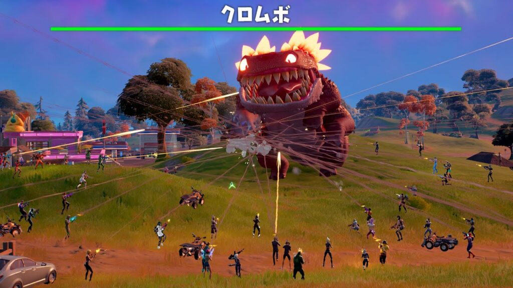 巨大怪獣 VS 100人【フォートナイト】