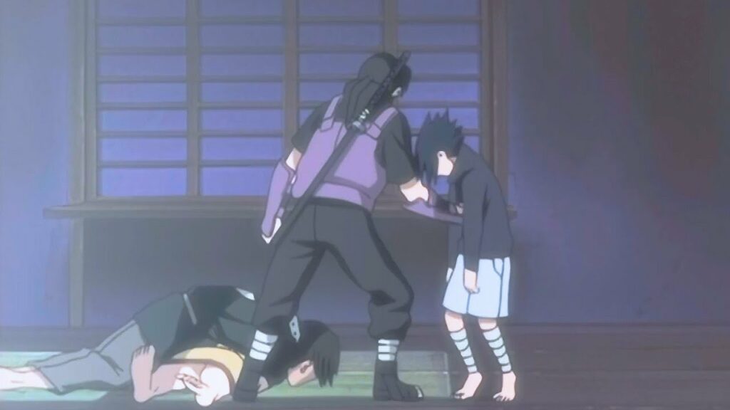 イタチはうちは一族氏族全体を虐殺し,月読でサスケをロックしました|Itachi slaughtered entire Uchiha clan,locked Sasuke with Tsukuyomi