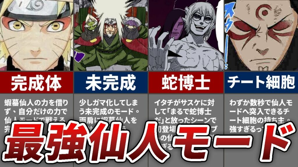【NARUTO】仙人モードの使用者を全部まとめてみた