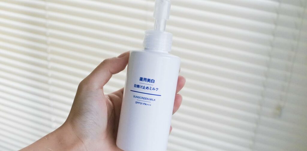 キシキシ感なし。無印の「日焼け止めミルク」は乳液感覚で続けやすい