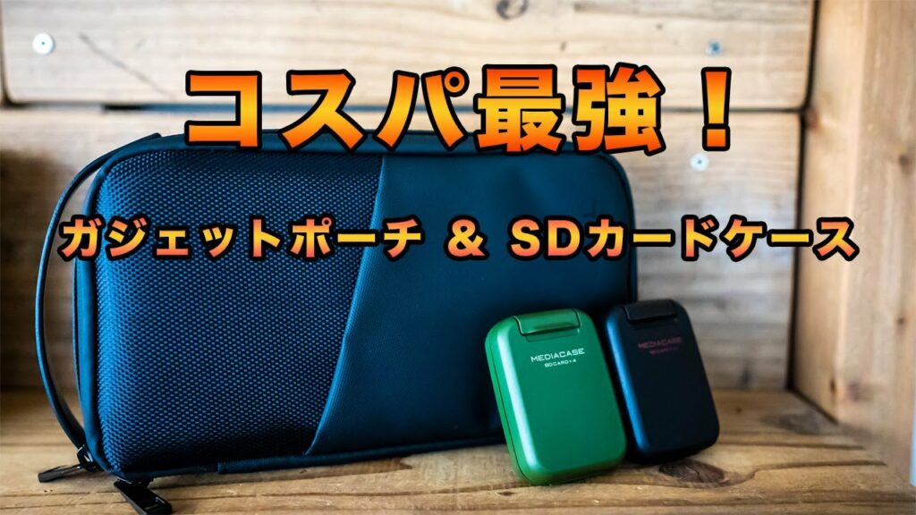 【コスパ最強】2,000円で買えるガジェットポーチといい感じのHAKUBAのSDカードケースを見つけた回