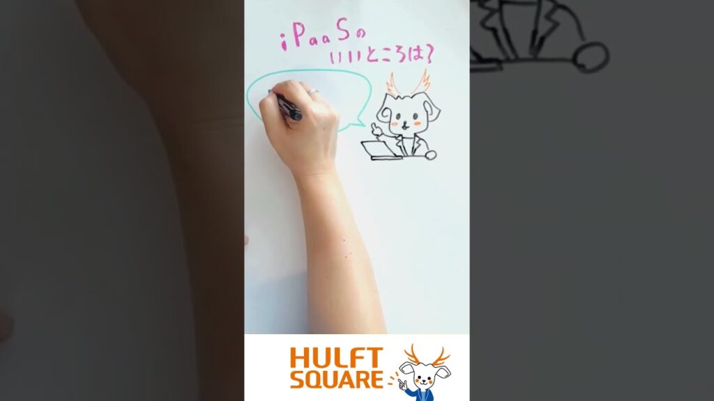 iPaaSとは?~60秒でわかる!データ連携の基礎知識(1)#shorts #ipaas #セゾンテクノロジー  #hulftsquare #データ連携 #ホワイトボードアニメーション #シカ