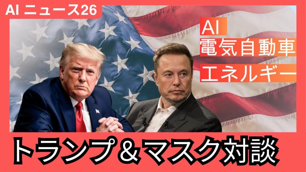 マスク&トランプ対談:テクノロジーと政治の交差点 注目点解説  「AIニュース」