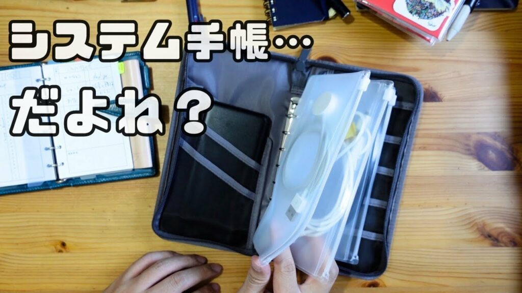 無印良品のパスポートケースはシステム手帳ですしガジェットポーチにしました(錯乱)