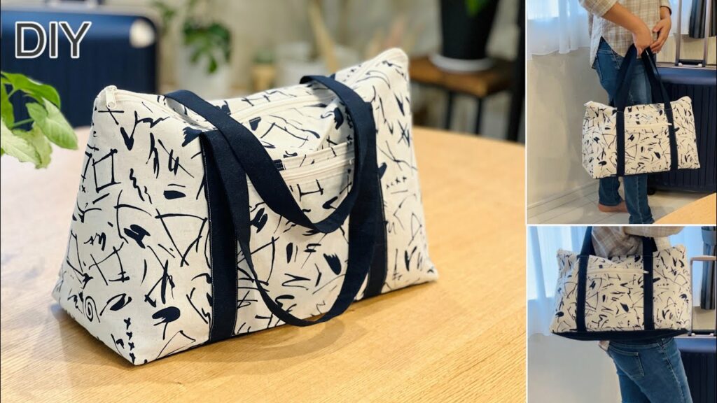 使いやすいトラベルバッグ,簡単作り方 ,How To Make MultiUse,Perfect size Travel Bag , Easy Sewing Tutorials,Diy