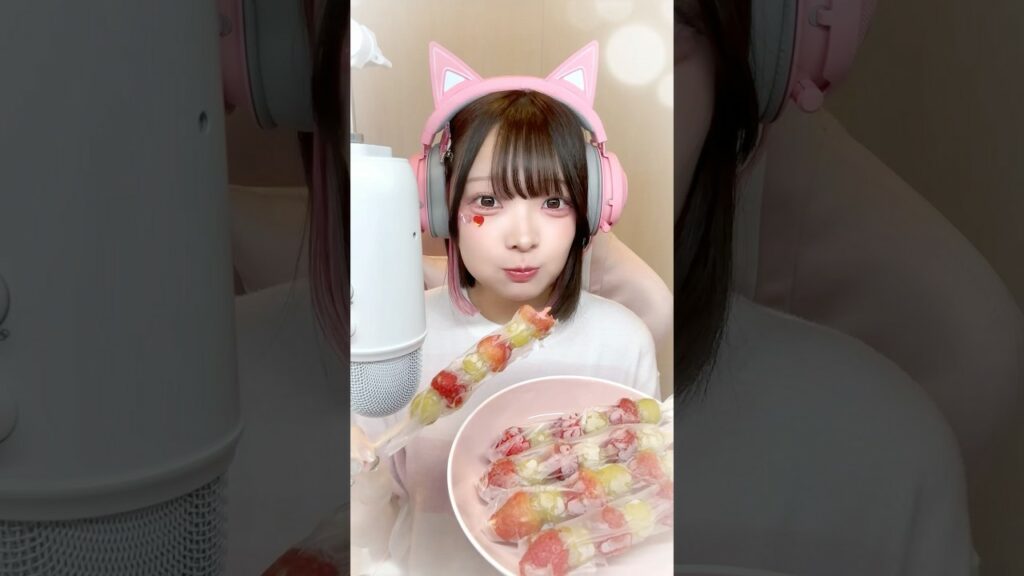 【ASMR】『冷凍フルーツ飴』を食べるゲーム実況者🍓🧊【たまちゃん】#shorts